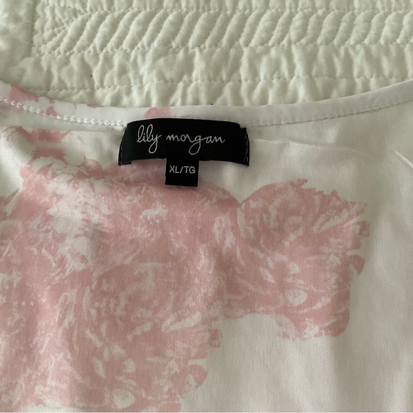LILY MORGAM, PINK & WHITE FLORAL BLOUSE - Picture 12 of 13